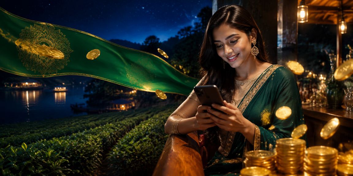 কুমিল্লায় চা বাগানে মোবাইলে স্পোর্টস বেটিং উপভোগ করছেন একজন ব্যবহারকারী