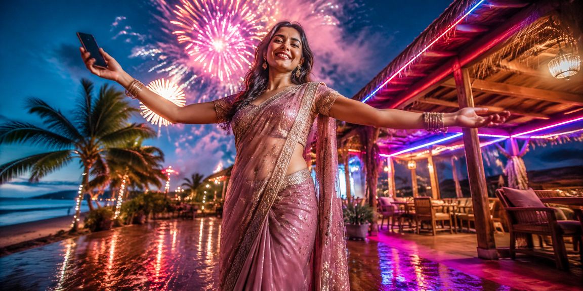 সেন্ট মার্টিনে মোবাইলে অনলাইন লটারি খেলার দৃশ্য